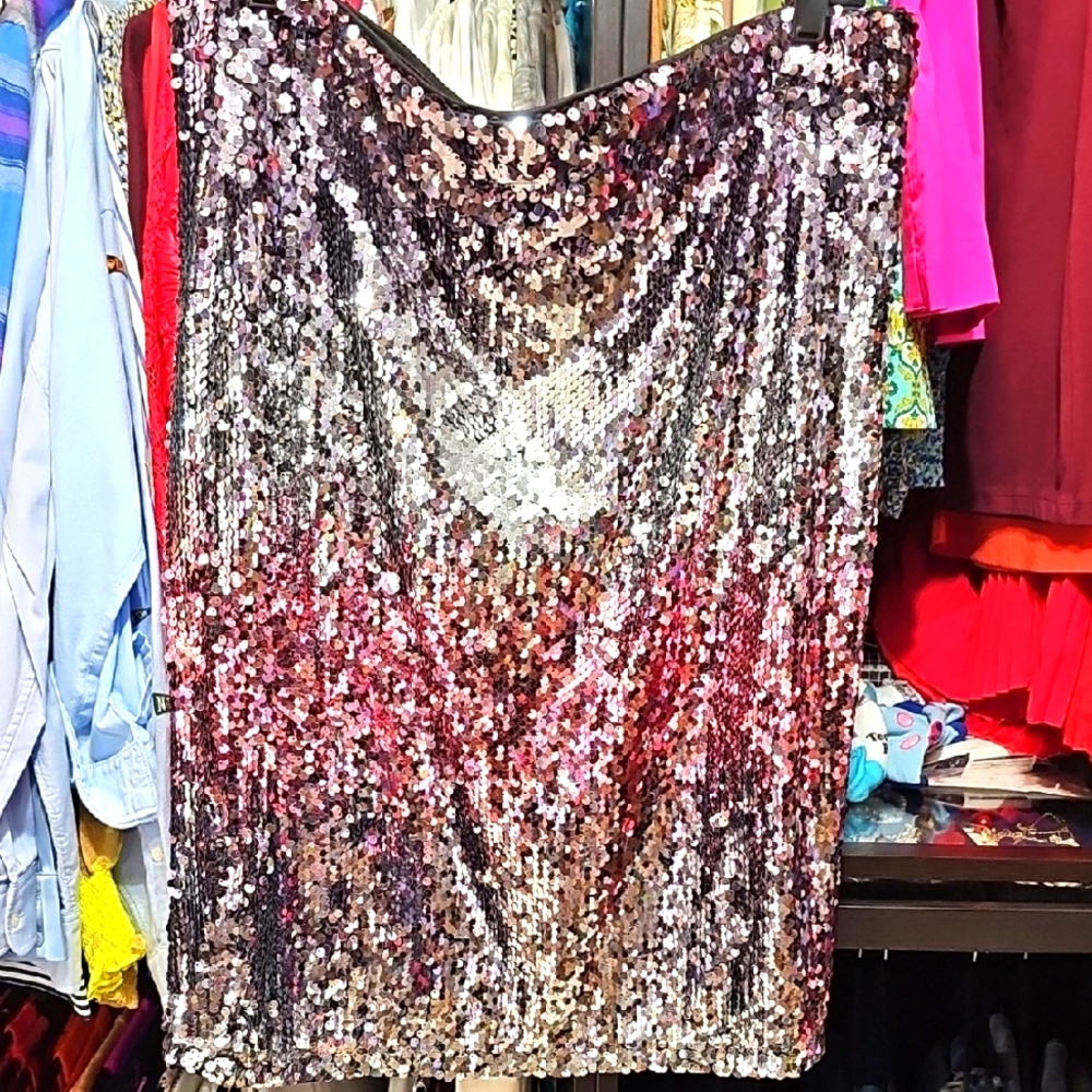 Forever 21 Sequin Multicolor Midi Skirt